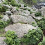 A rocky section of the Cornish coast path